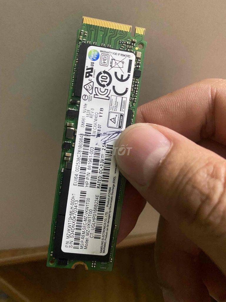 Ổ cứng SSD Nvme 1T Samsung zin usa có Win 10