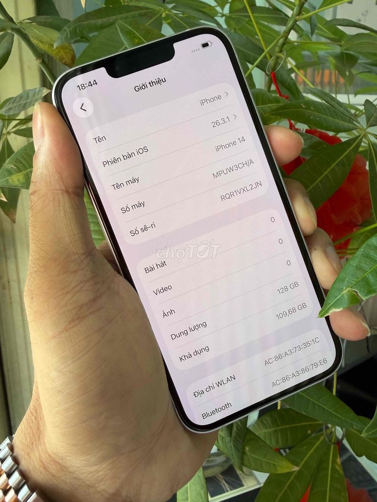 Apple iPhone 14 128GB Tím nhạt. Mua bán Điện thoại tại Thành phố Biên Hòa Đồng Nai được đăng bởi nguyễn út apple hình 1