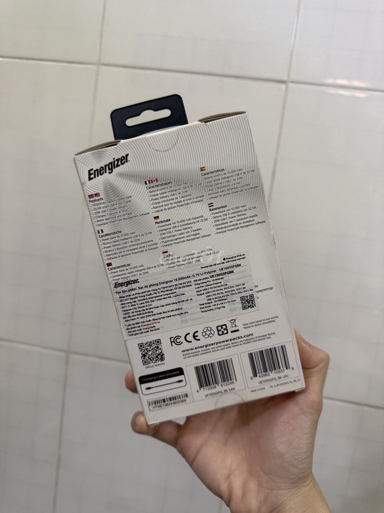 PIN DỰ PHÒNG ENERGIZER 10.000mAh UE10055PQ. Mua bán Phụ kiện (Màn hình, Chuột...) tại Quận 7 Tp Hồ Chí Minh được đăng bởi NGUYỄN THỊ NGỌC GIÀU hình 1