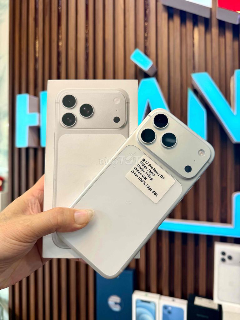 🍎17Pro Max Trắng / vietnam Bin 100-6. Mua bán Điện thoại tại Thành phố Huế Thừa Thiên Huế được đăng bởi Hoàng Lộc Smartphone  hình 1