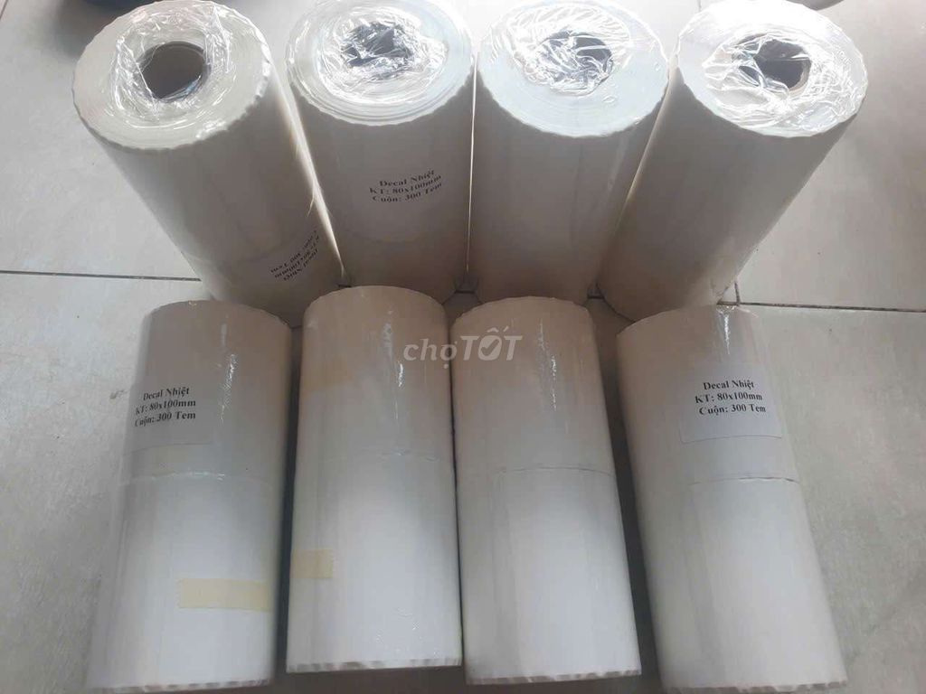 Decal nhiệt 80x100mm Giấy dày Trắng. Mua bán Đồ dùng văn phòng tại Quận Bình Tân Tp Hồ Chí Minh được đăng bởi Nam Thiên Phát hình 1