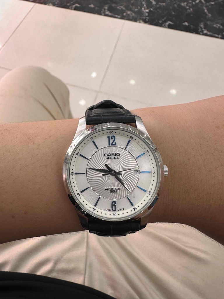 Đồng hồ Casio Beside Nam Dây da Đen. Mua bán Đồng hồ tại Quận 7 Tp Hồ Chí Minh được đăng bởi Nguyễn Tú hình 1