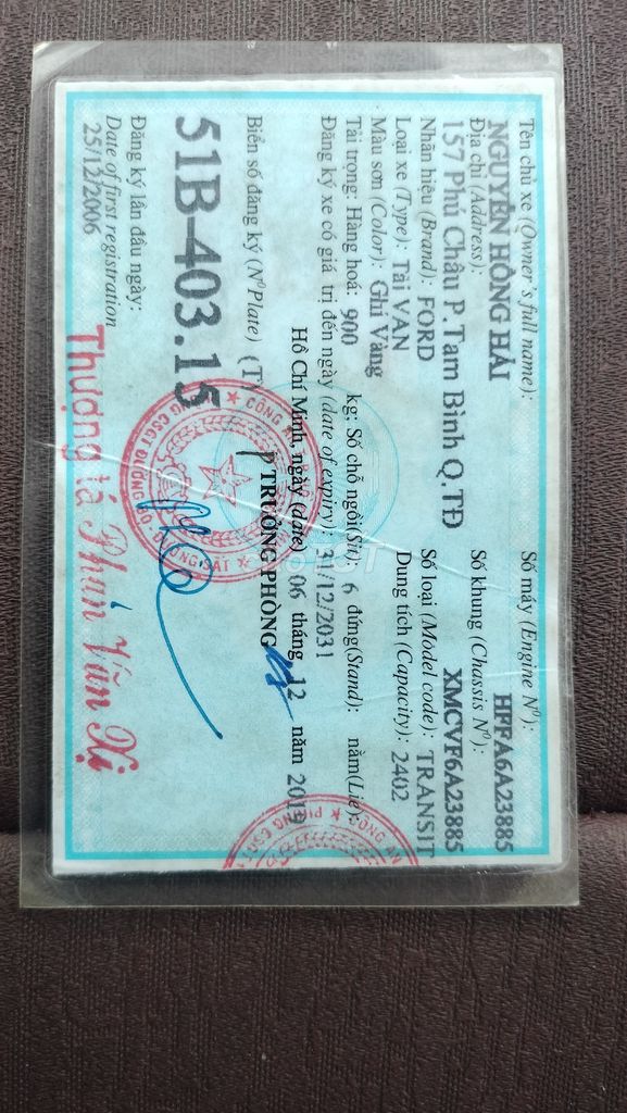 Ford Transit 2006 6 chỗ - 380000 km. Mua bán Ô tô tại Quận 12 Tp Hồ Chí Minh được đăng bởi Nguyên ngọc hòa hình 3