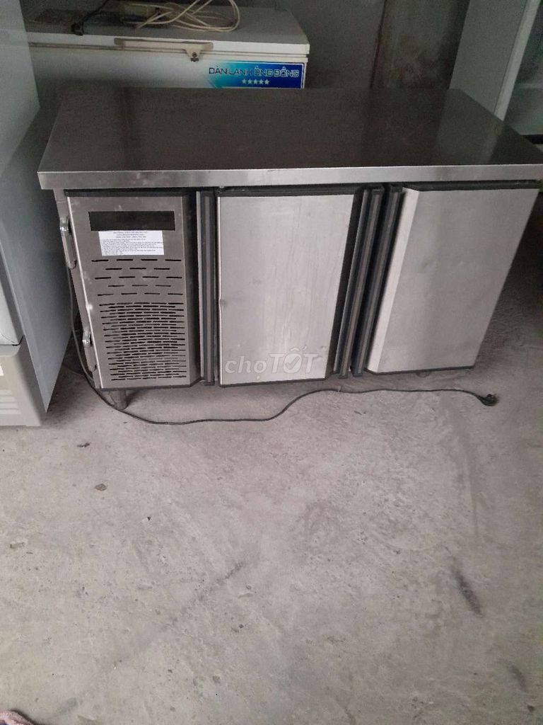 Bàn mát Inox 1.2m quạt gió màu Bạc. Mua bán Tủ lạnh tại Quận Tân Phú Tp Hồ Chí Minh được đăng bởi Điện lạnh thanh lý hình 1