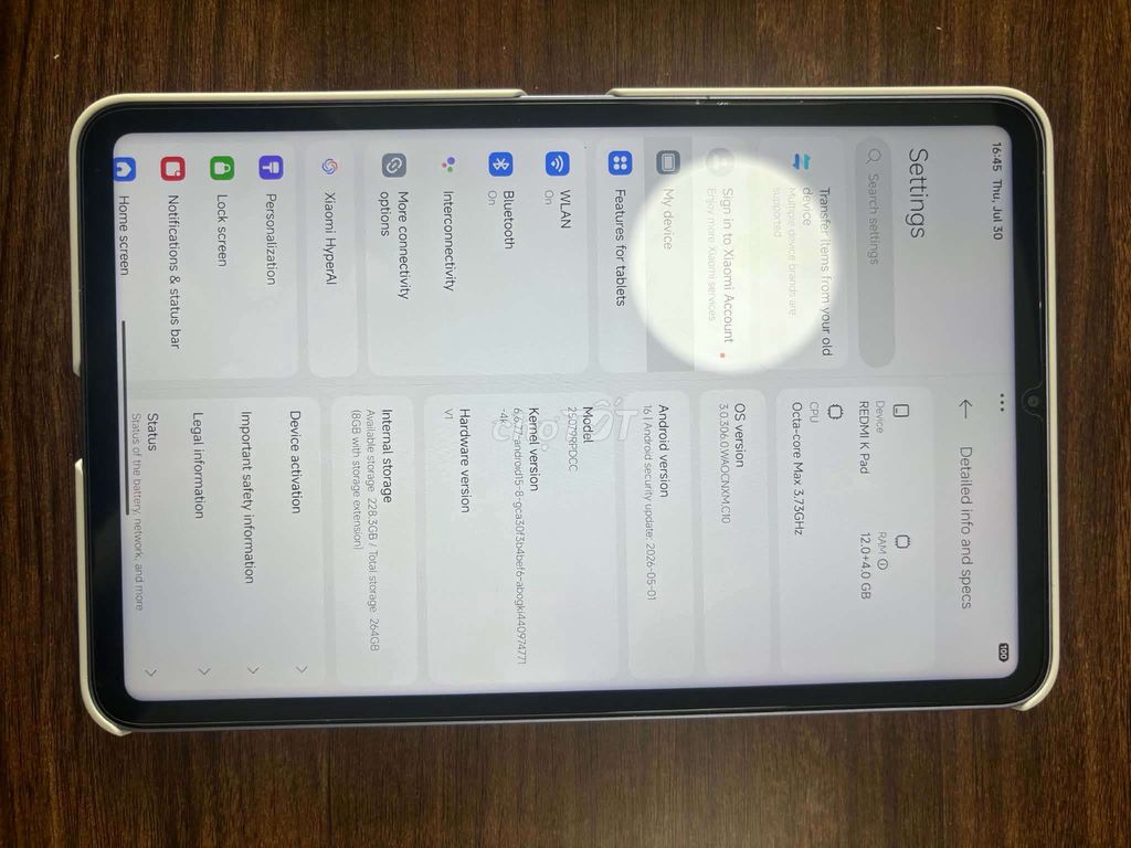 Xiaomi Redmi Pad 12/256GB Xám. Mua bán Máy tính bảng tại Quận Ba Đình Hà Nội được đăng bởi Viet Cuong hình 1