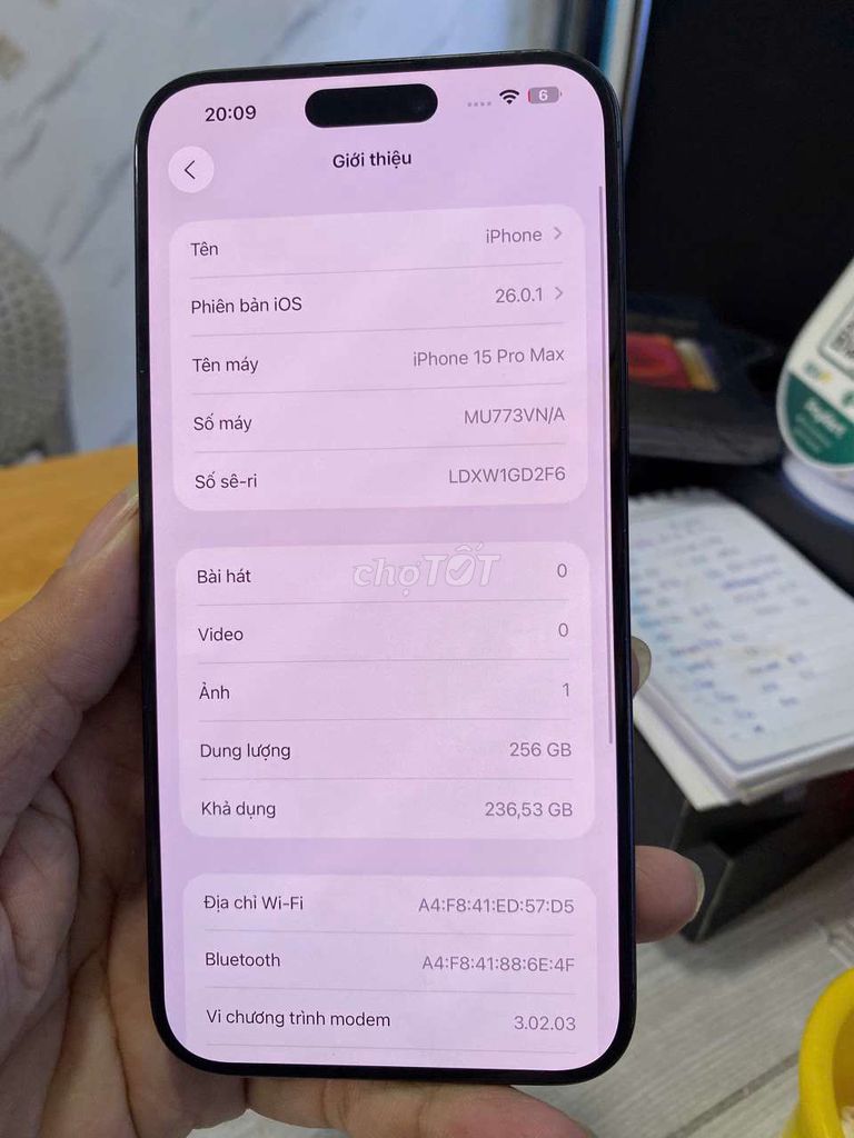 iPhone 15 Pro Max 256GB Đen VNA bán hay giao lưu. Mua bán Điện thoại tại Thành phố Bà Rịa Bà Rịa - Vũng Tàu được đăng bởi tùng hình 1