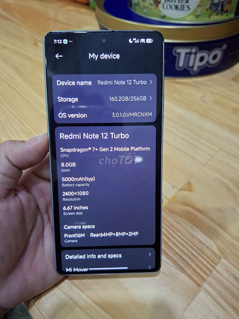 Xiaomi Redmi Note 12 Turbo 256GB Trắng. Mua bán Điện thoại tại Huyện Long Thành Đồng Nai được đăng bởi nam hình 1