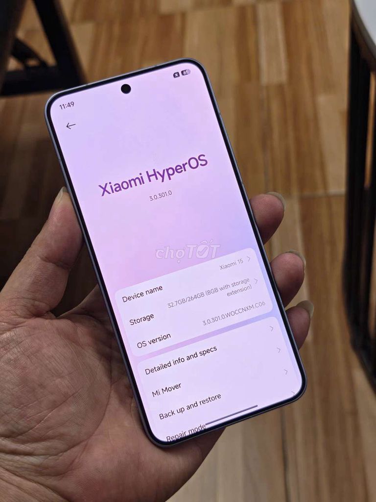 Xiaomi 15 264GB Tím nhạt. Mua bán Điện thoại tại Huyện Nam Đàn Nghệ An được đăng bởi Nguyễn Quang hình 1