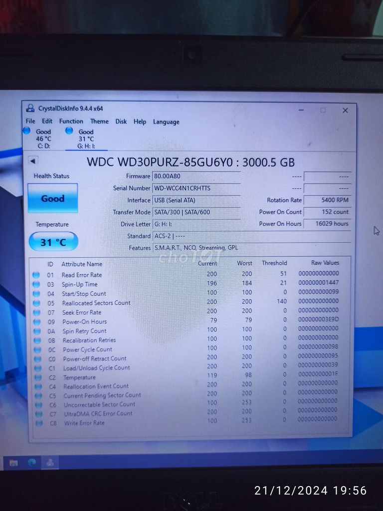 HDD 3.5 3TB ko dùng tới