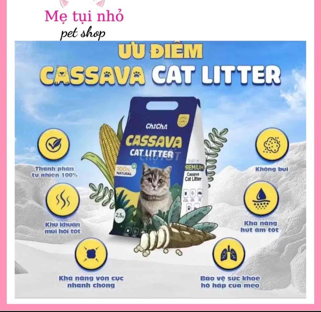 Cát vệ sinh ChiCha Sắn tự nhiên. Mua bán Phụ kiện, Thức ăn, Dịch vụ tại Quận 8 Tp Hồ Chí Minh được đăng bởi quốc hào trịnh hình 1