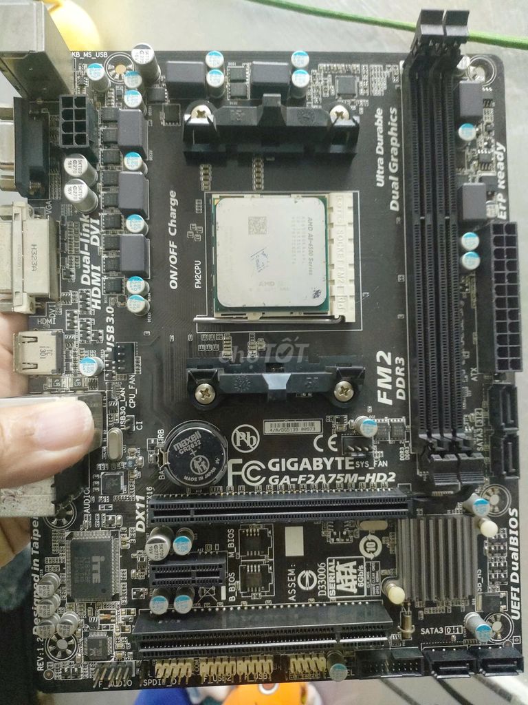 Combo AMD A75 + A8 6500B chạy socket FM2