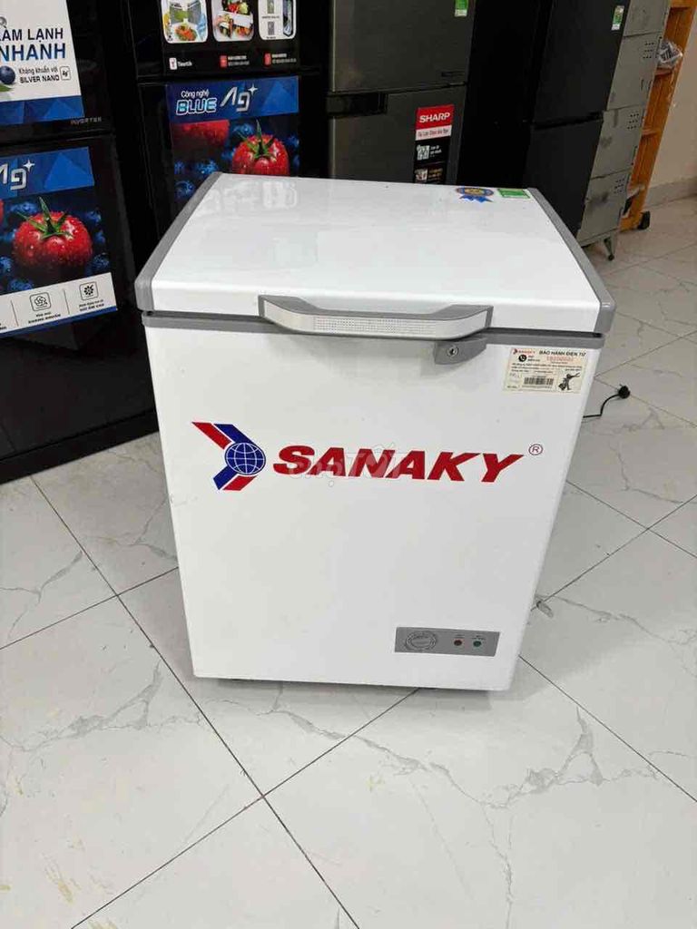 Tủ đông Sanaky 100 lít Tiết kiệm điện Trắng. Mua bán Tủ lạnh tại Quận Tân Phú Tp Hồ Chí Minh được đăng bởi  ĐIỆN MÁY HOÀNG HUY hình 1