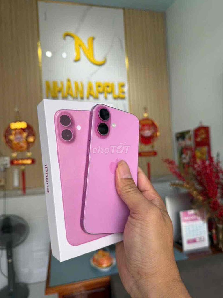 iPhone 16 Thường 128GB Hồng Qt mỹ Zin áp. Mua bán Điện thoại tại Thành phố Cà Mau Cà Mau được đăng bởi NHAN APPLE hình 1