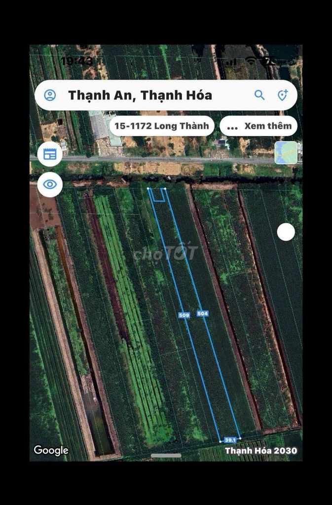 Bán mặt tiền quốc lộ 62, xã Thạnh Hóa, tỉnh Tây Ninh
