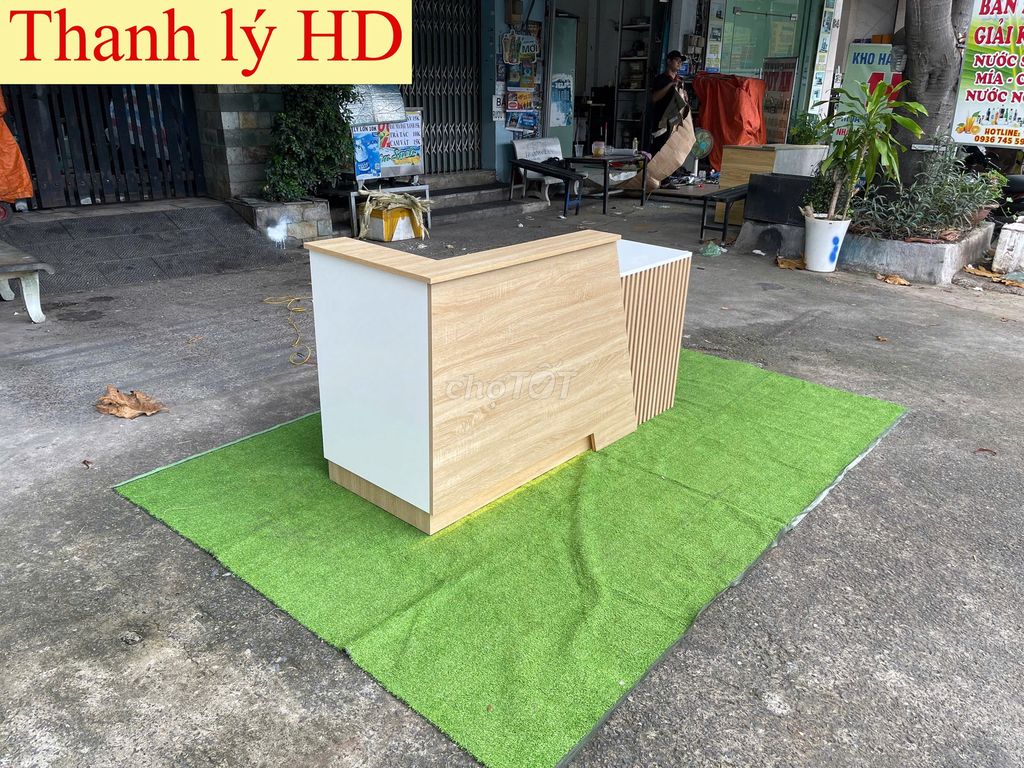 Quầy lễ tân-Quầy thu ngân-Quầy Thanh lý-Quầy 1m6/1. Mua bán Đồ dùng văn phòng tại Quận 8 Tp Hồ Chí Minh được đăng bởi Nội Thất HD O9O253l225 hình 1