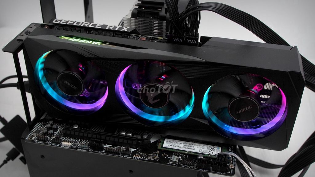 VGA Giga RTX 3060Ti Aorus 8GB 3 Fan Led Đẹp