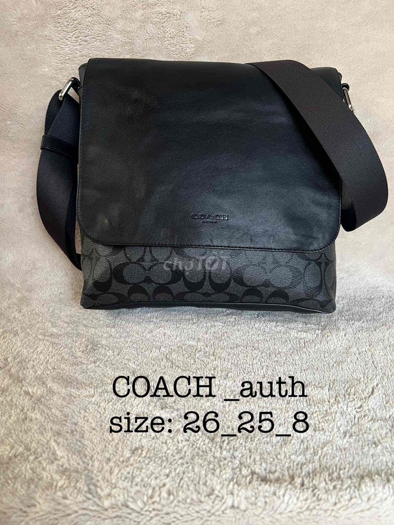 Đeo chéo COACH size 26x25x8 chất liệu canvas xịn