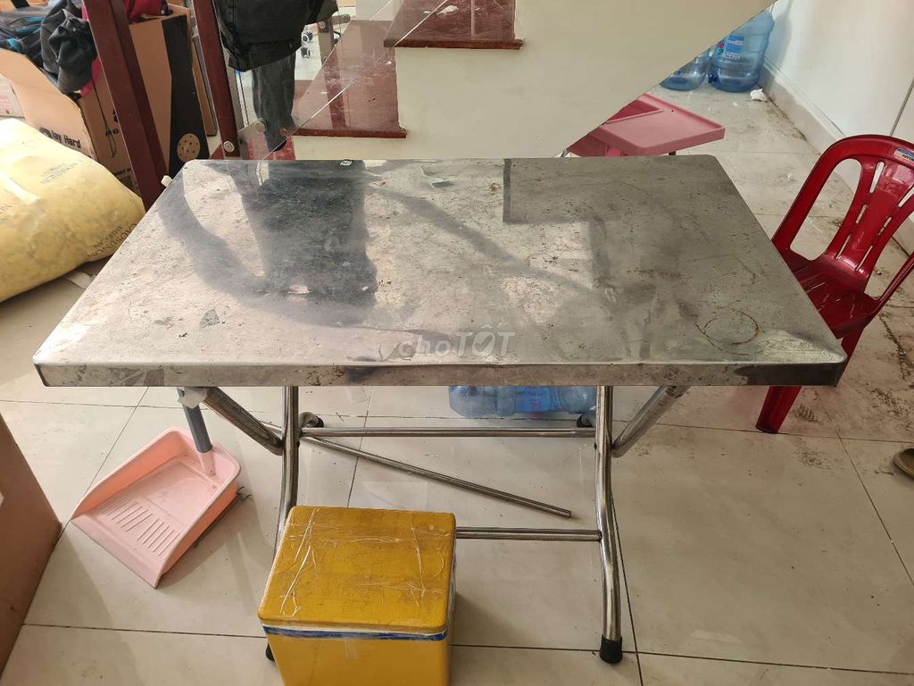 Bàn ăn Inox Bạc 1m x 60cm x 75cm. Mua bán Bàn ghế tại Quận 8 Tp Hồ Chí Minh được đăng bởi Đỗ Hồng Quang hình 1