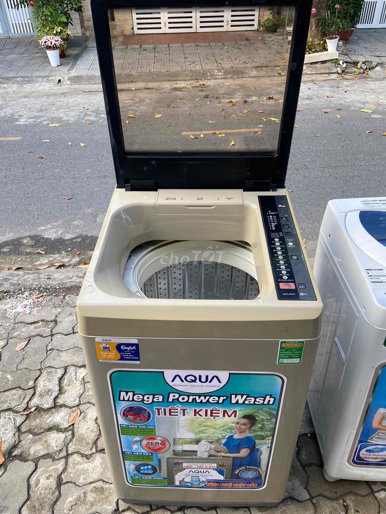 Máy giặt Aqua 9kg Vàng kem. Mua bán Máy giặt tại Quận Thanh Khê Đà Nẵng được đăng bởi ĐIỆN MÁY THANH LÝ BẢO MINH hình 1