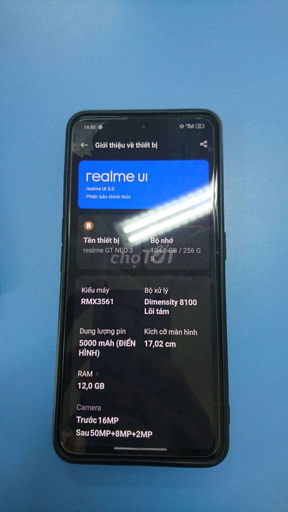 Realme GT Neo 3 256/12gb. Mua bán Điện thoại tại Quận 12 Tp Hồ Chí Minh được đăng bởi Nguyễn Viết Thanh Chương hình 1