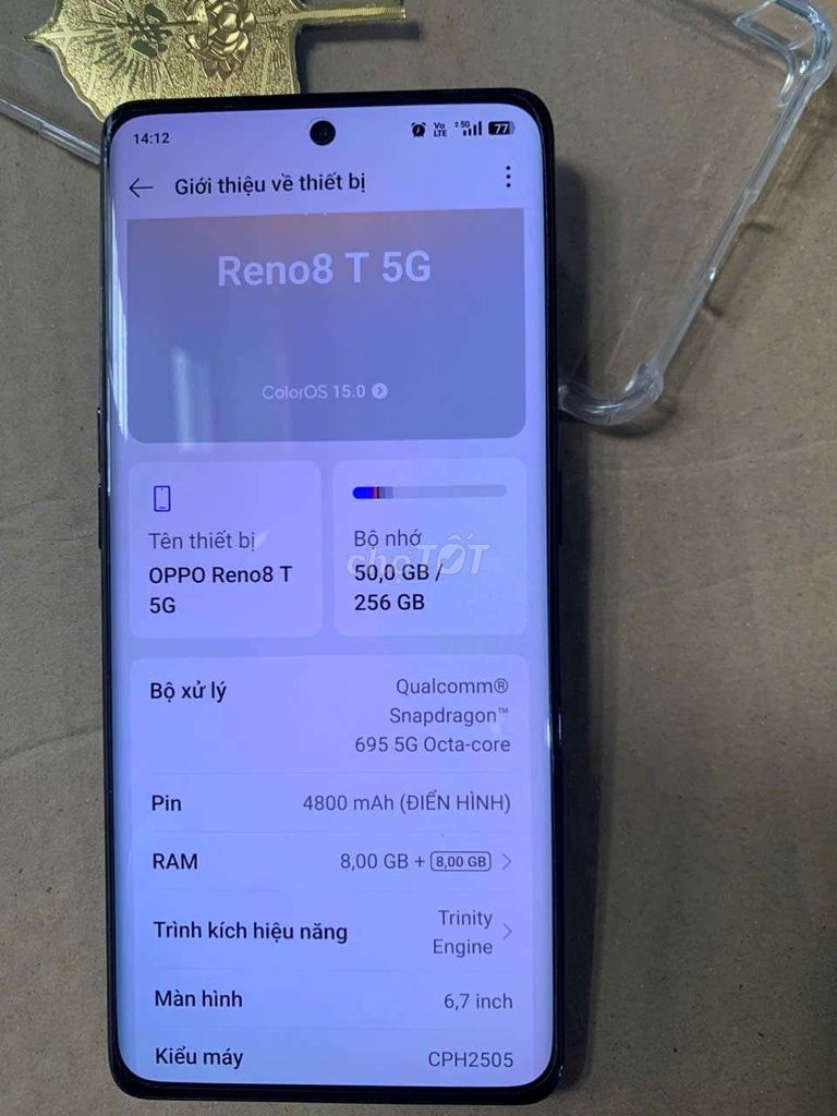 OPPO Reno8 T 5G 256GB Đen. Mua bán Điện thoại tại Huyện Gia Lộc Hải Dương được đăng bởi Minh Đức  hình 1