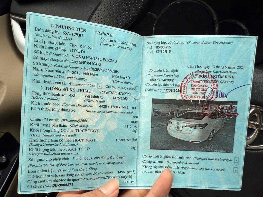 Toyota Vios 2019 1.5G CVT - 128000 km. Mua bán Ô tô tại Quận Ninh Kiều Cần Thơ được đăng bởi Nguyen van lam hình 8