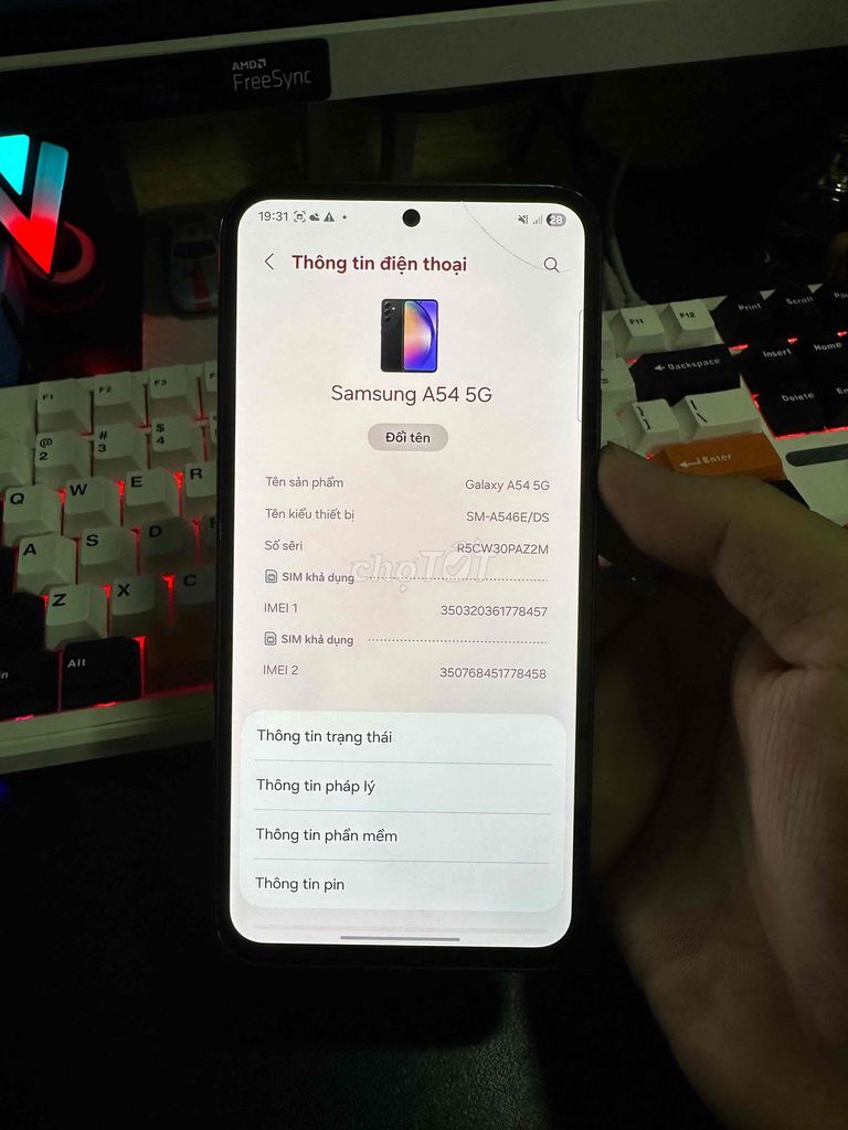 Samsung A54 5G 128GB Đen. Mua bán Điện thoại tại Huyện Gio Linh Quảng Trị được đăng bởi Eo Ci Ti hình 1