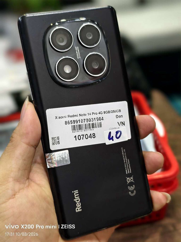 Xiaomi Redmi Note 14 Pro 256GB Đen. Mua bán Điện thoại tại Quận Tân Bình Tp Hồ Chí Minh được đăng bởi Táo Bán Lổ hình 1