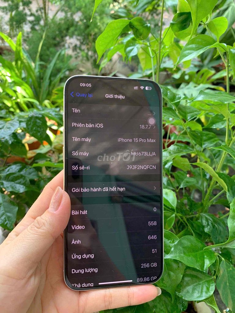 iPhone 15 Pro Max 256GB Trắng Mỹ. Mua bán Điện thoại tại Huyện Châu Phú An Giang được đăng bởi Minh Nhan hình 1