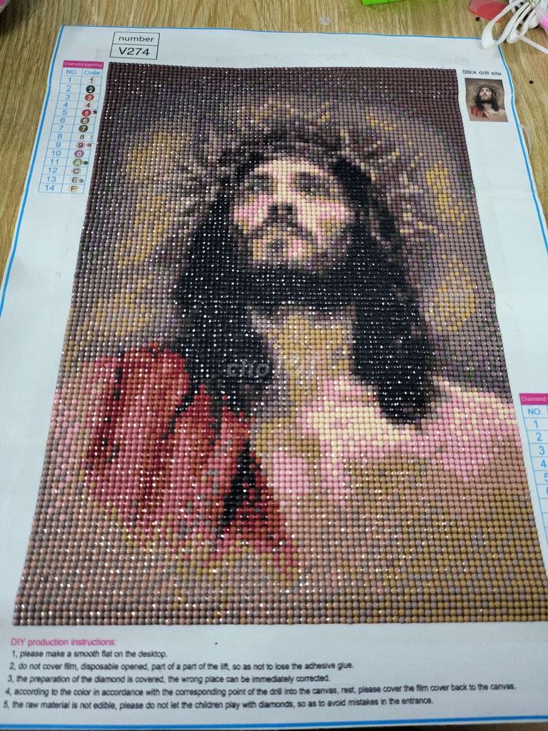 Tranh đính đá Chúa Jesus