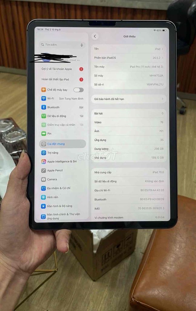 Apple iPad Pro m1  Xám 256GB. Mua bán Máy tính bảng tại Huyện Đắk Song Đắk Nông được đăng bởi Trung Anh hình 1