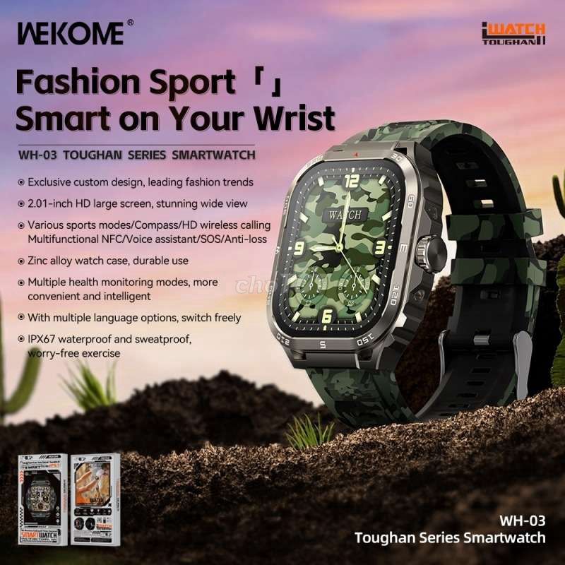 Đồng hồ thông minh Swat WEKOME WH-03. Mua bán Thiết bị đeo thông minh tại Quận Gò Vấp Tp Hồ Chí Minh được đăng bởi Blue Home Gia Dụng Giá Sỉ Toàn Quốc hình 1