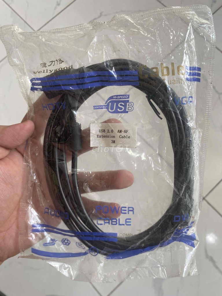 Dây nối dài USB 2.0 3m Đen Mới. Mua bán Phụ kiện (Màn hình, Chuột...) tại Huyện Trảng Bom Đồng Nai được đăng bởi Bình Phan hình 1
