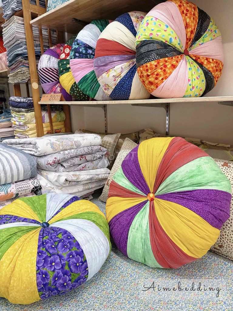 Gối bí ngô Aime vải thô Mỹ. Mua bán Giường, chăn ga gối nệm tại Quận Cầu Giấy Hà Nội được đăng bởi Aime Bedding Quilt hình 1