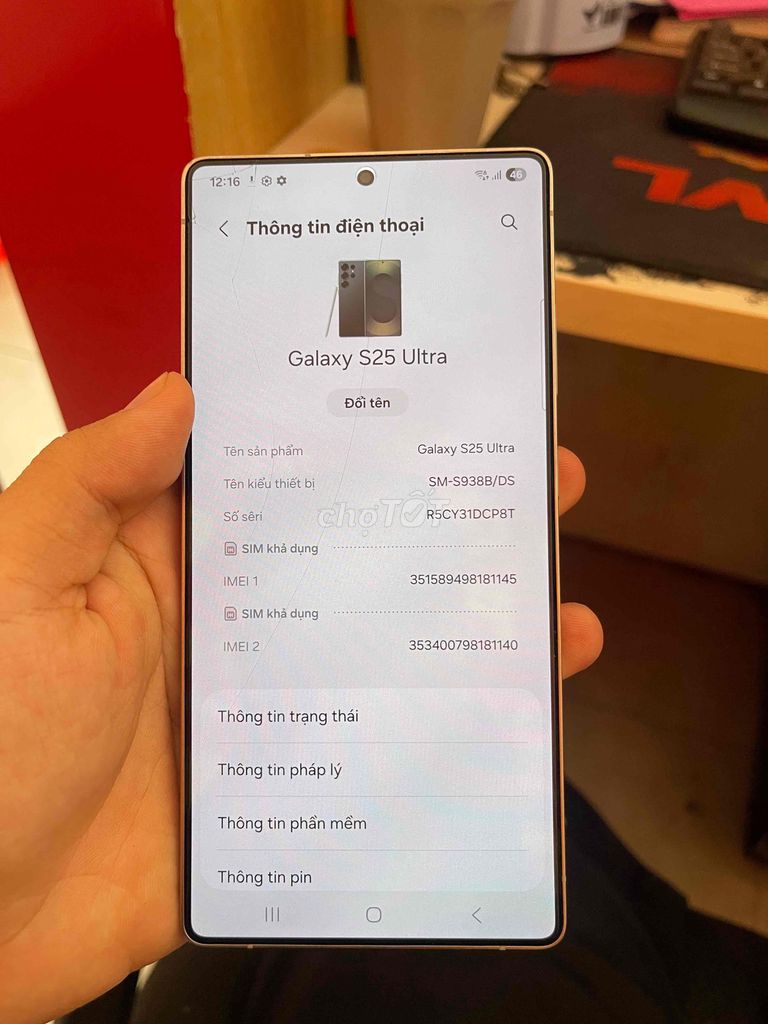 Samsung S25 Ultra 12GB 256GB Đen. Mua bán Điện thoại tại Quận Tân Phú Tp Hồ Chí Minh được đăng bởi LƯU Phùg hình 1
