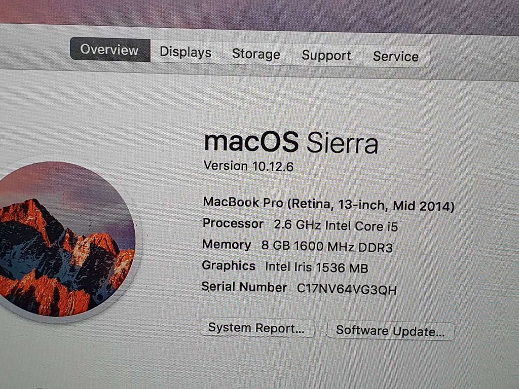 Macbook pro retina 2014 MGPK9 i5 2.6g 8g 128g