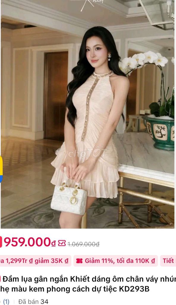 Đầm dự tiệc nữ lụa gân. Mua bán Quần áo tại Huyện Hóc Môn Tp Hồ Chí Minh được đăng bởi thành nhân hình 1