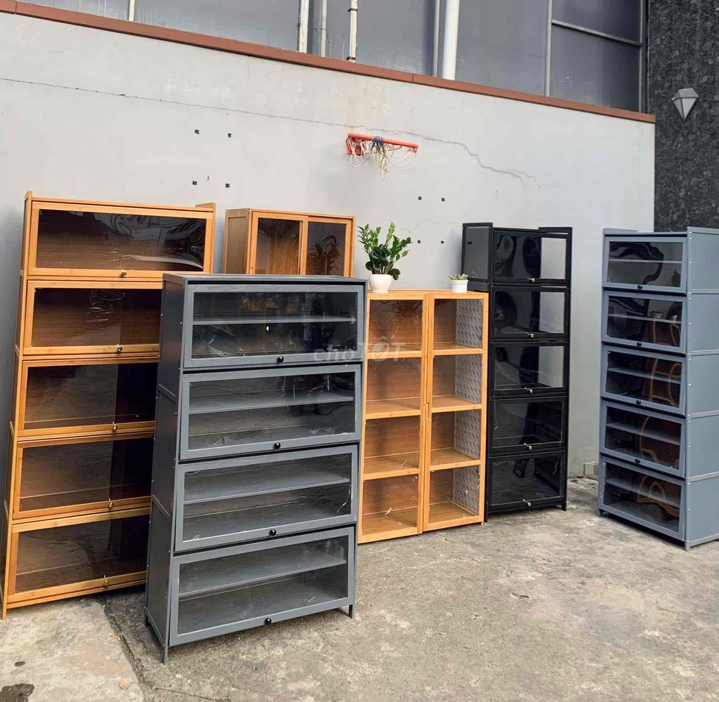 Tủ kệ Gỗ tre Xám Hiện đại 145x32x80cm. Mua bán Tủ, kệ gia đình tại Quận 12 Tp Hồ Chí Minh được đăng bởi TreCoDecor hình 1