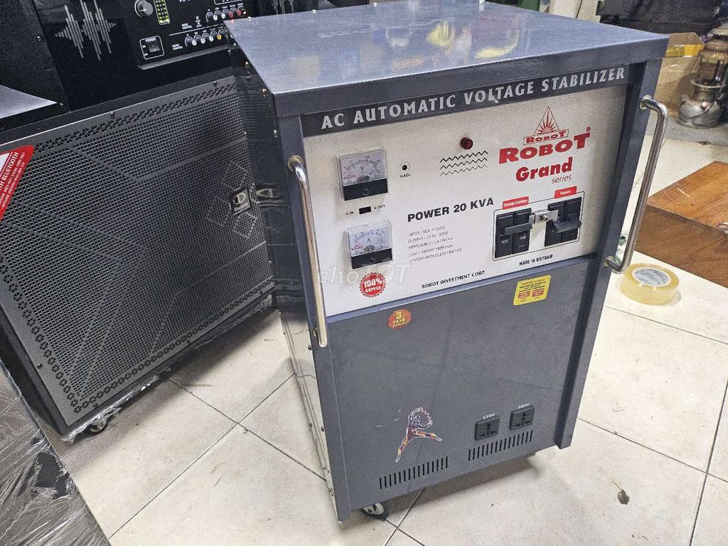 Ổn áp ROBOT Reno 20kva 90V-250v ra 100-220V Mới💯%