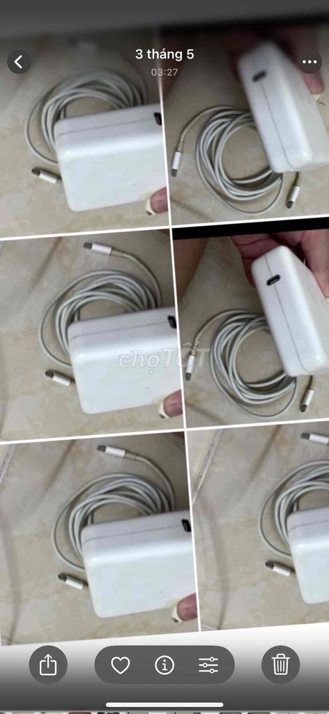 Sạc macbook dây2m type C-C 61w 87w 96w 140w zinok. Mua bán Phụ kiện (Màn hình, Chuột...) tại Quận Tân Phú Tp Hồ Chí Minh được đăng bởi Trương Hiệp hình 1