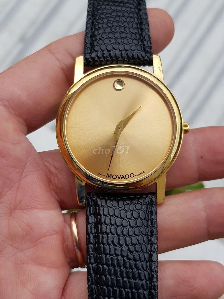 MOVADO mạ vàng , kính saphia , rất đẹp , size 38mm