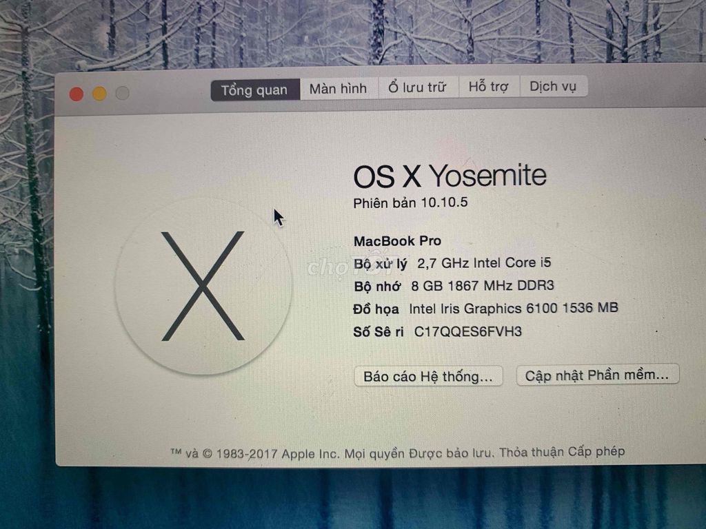 Apple MacBook Pro i5 8GB/256GB SSD 2015. Mua bán Laptop tại Quận Thanh Khê Đà Nẵng được đăng bởi Công ty Bắc Thành Hưng hình 1