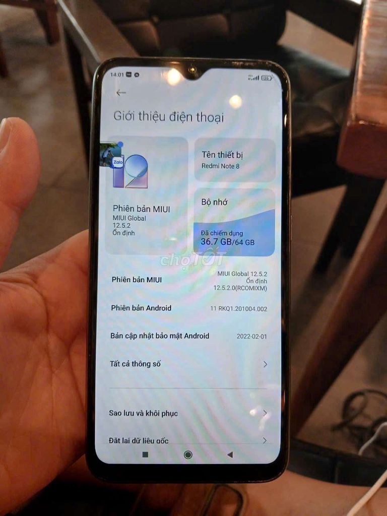 Xiaomi Redmi Note 8 64GB Xanh dương. Mua bán Điện thoại tại Quận Bình Tân Tp Hồ Chí Minh được đăng bởi Hưng Trần hình 1