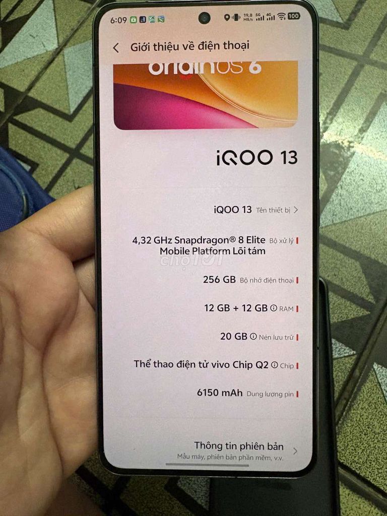 iQOO 13 256GB Đen Snapdragon 8 Elite. Mua bán Điện thoại tại Quận Bình Tân Tp Hồ Chí Minh được đăng bởi Quốc Hưng hình 1