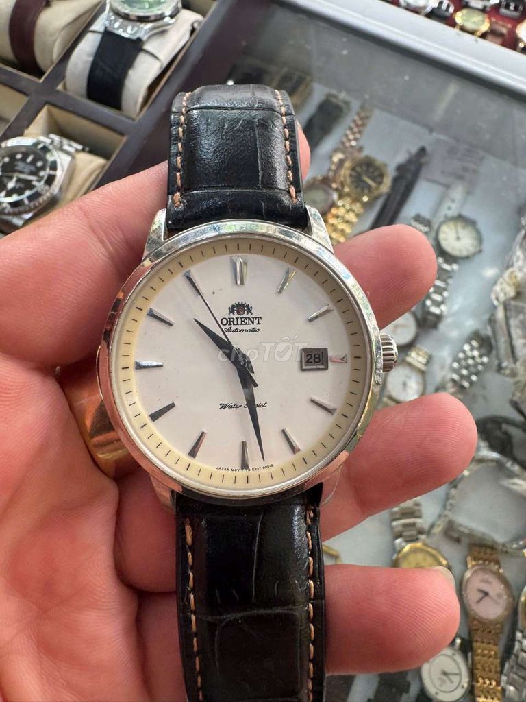 Đồng hồ Orient Nam Dây da Đen. Mua bán Đồng hồ tại Huyện Thanh Trì Hà Nội được đăng bởi Đồng hồ 2hand Giang còi  hình 1