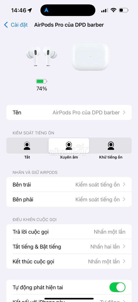 Tai nghe Apple AirPods Pro Trắng Đã sử dụng. Mua bán Tivi, Âm thanh tại Huyện Lấp Vò Đồng Tháp được đăng bởi DPD si tuyển  hình 1