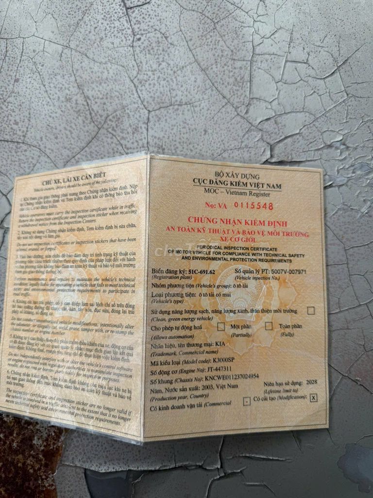 Bán kia 3000sp tải 2 tấn đời 2003. Mua bán Xe tải, xe ben tại Thành phố Thủ Dầu Một Bình Dương được đăng bởi DONG THO COMPANY hình 4