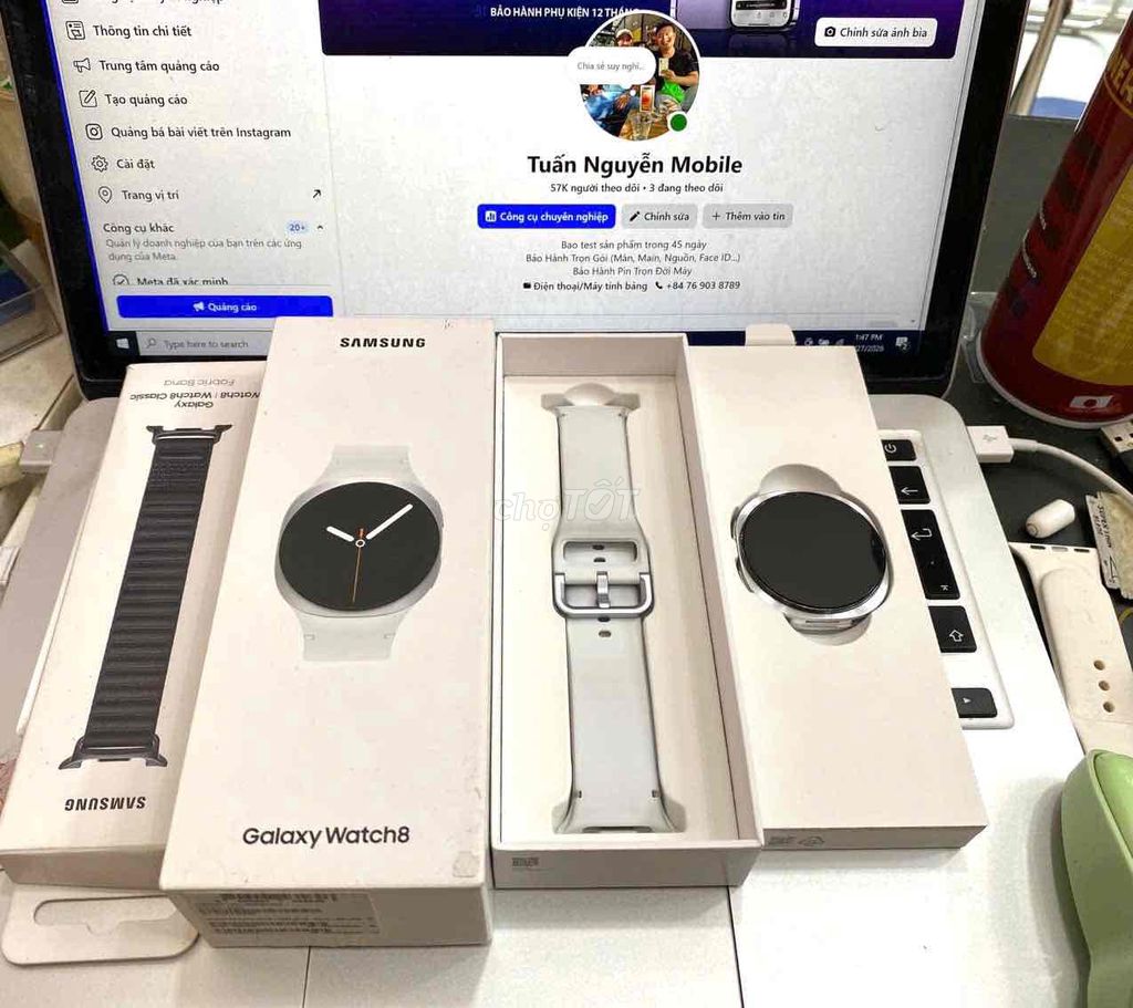 Samsung Watch 8 44mm Bạc GPS - Vn. Mua bán Thiết bị đeo thông minh tại Quận 3 Tp Hồ Chí Minh được đăng bởi Tuấn Nguyễn hình 1