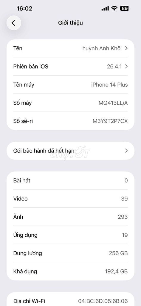 Apple iPhone 14 Plus 256GB Đỏ. Mua bán Điện thoại tại Huyện Trảng Bom Đồng Nai được đăng bởi hùynh hý hình 1