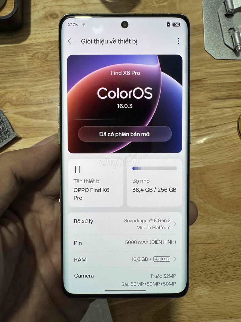 Oppo Find X6 Pro 16GB 256GB màu nâu da 8 gen 2. Mua bán Điện thoại tại Huyện Châu Thành Bến Tre được đăng bởi Từ Văn Thanh hình 1